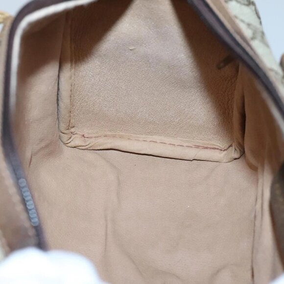 GUCCI GG Supreme Web Sherry Line Boston Bag PVC Red Green beige Auth 120065 - Picture 13 of 16